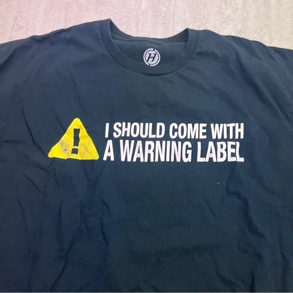 Hybrid funny, graphic tee employee of the month runner up & warning label - Picture 3 of 9